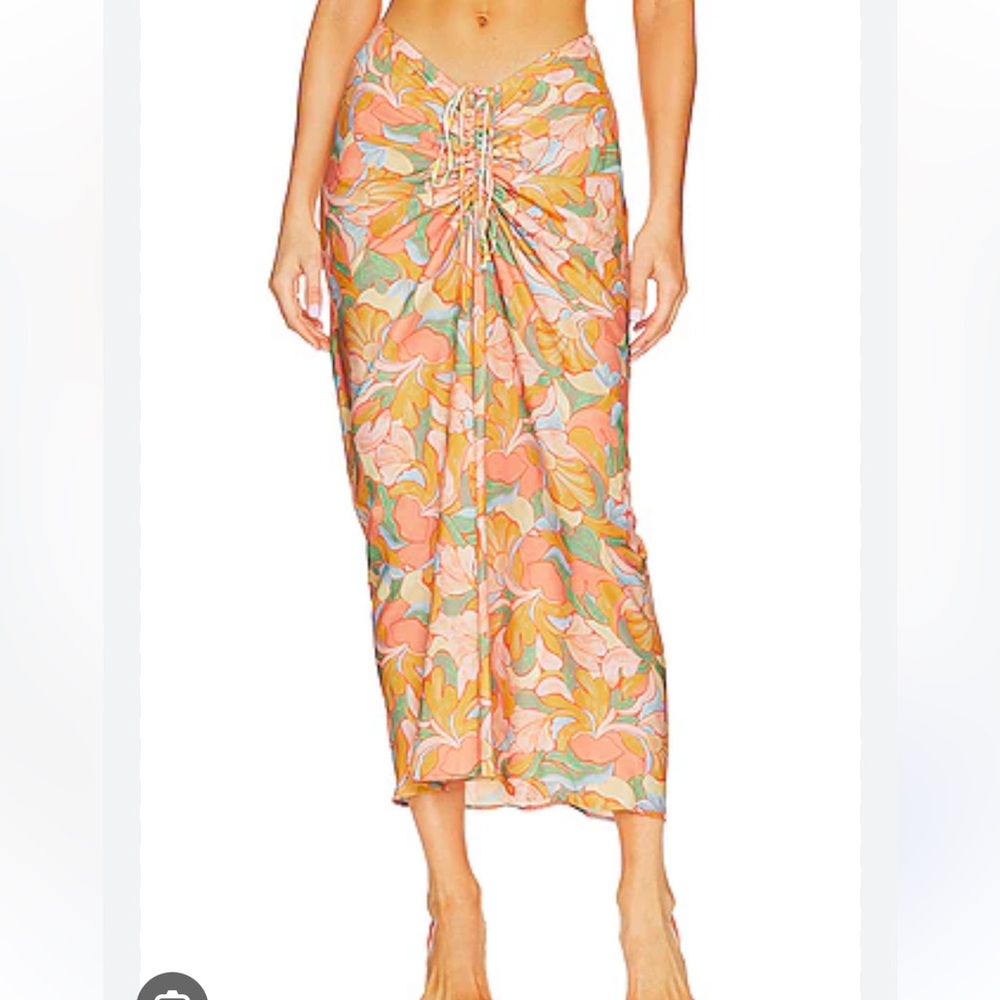 RESA Multicolor Floral Midi Skirt
